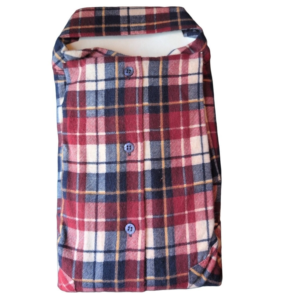 Saugatuck Dry Goods 80s‎ Vintage Men's 100% Cotton Flannel Red Blue Large NWT - Picture 3 of 3